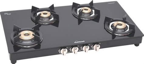 sunflame gas stove 4 burner glass top price